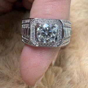Men's 1ct Moissanite Statement Ring